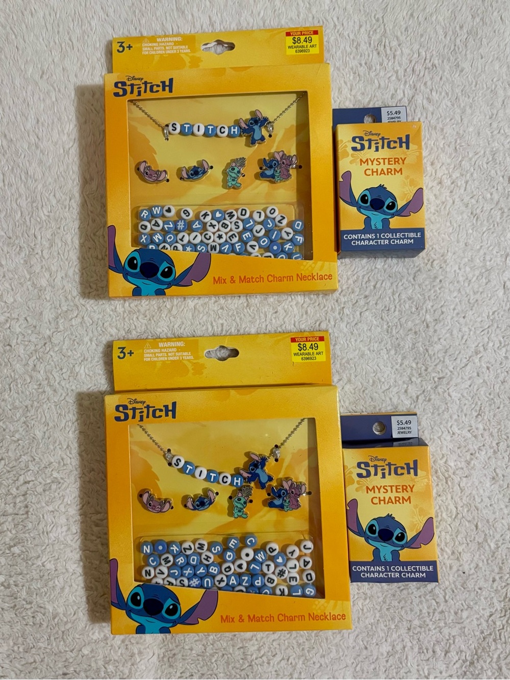Disney Stitch Mix & Match Charm Necklace - with additional charm